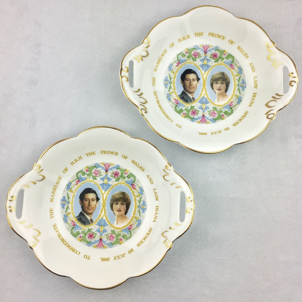 Coalport Double Handled Bowl Royal Wedding Diana